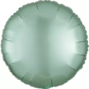 Zöld Silk Lustre Mint kör fólia lufi 43 cm
