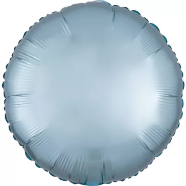 Kék Silk Lustre Pastel kör fólia lufi 43 cm