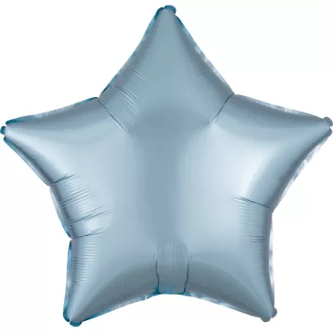 Kék Silk Lustre Pastel csillag fólia lufi 48 cm