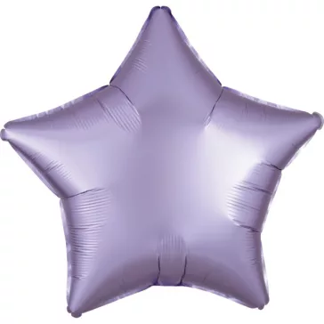 Lila Silk Pastel csillag fólia lufi 48 cm