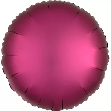 Gránátalma Silk Lustre kör fólia lufi 43 cm