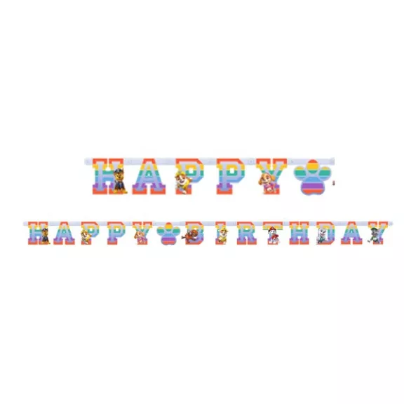 Mancs Őrjárat Color Paws Happy Birthday felirat 180 cm Mancs Őrjárat Color Paws Happy Birthday felirat 180 cm