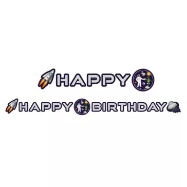 Űr Rocket Happy Birthday felirat 192 cm