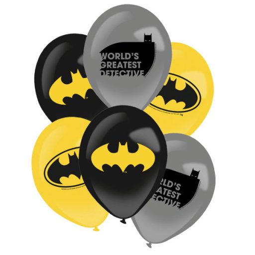 Batman City léggömb, lufi 6 db-os 11 inch (27,5 cm)