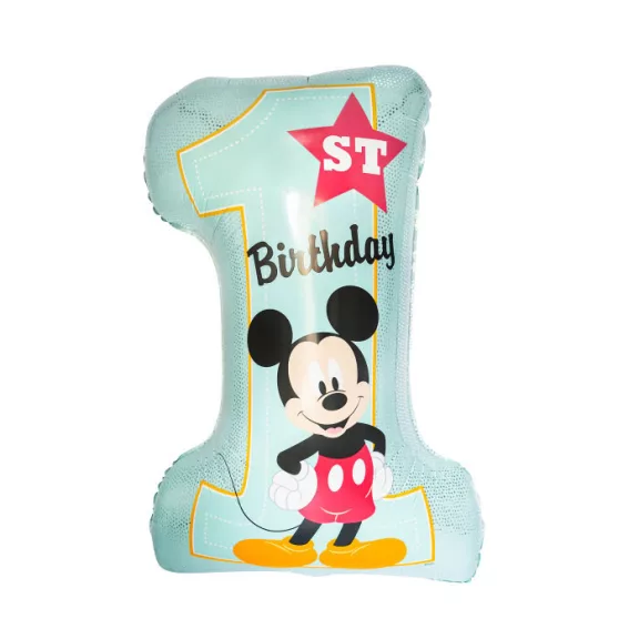 Disney Mickey Blue Első születésnap fólia lufi 71 cm Disney Mickey Blue Első születésnap fólia lufi 71 cm