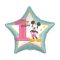 Disney Mickey Star Első születésnap fólia lufi 43 cm