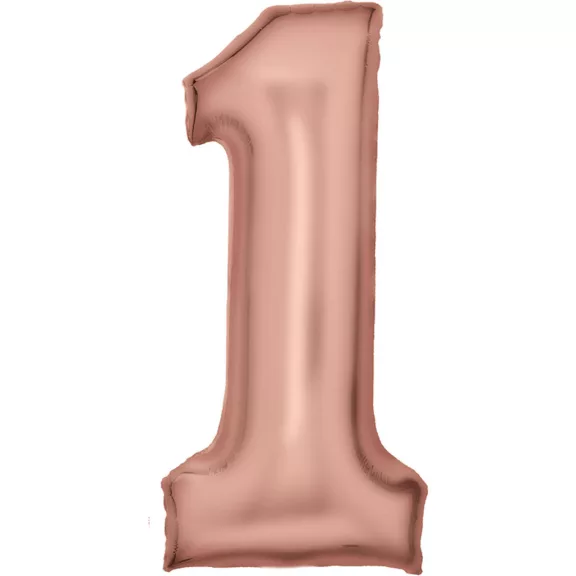 Rózsaszín Silk Lustre 1-es szám fólia lufi 82 cm Rózsaszín Silk Lustre 1-es szám fólia lufi 82 cm