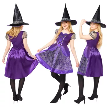 Boszorkány Purple Willow felnőtt jelmez XS