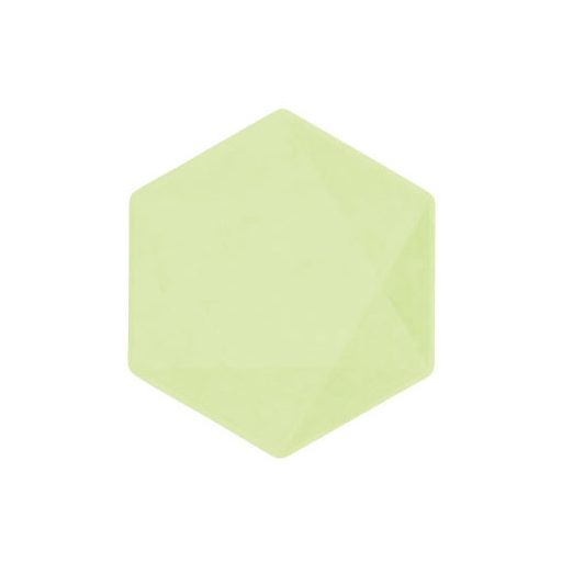 Zöld Vert Decor hatszögletű lapostányér 6 db-os 15,8 cm