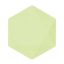 Zöld Vert Decor hatszögletű lapostányér 6 db-os 15,8 cm