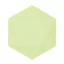 Zöld Vert Decor hatszögletű lapostányér 6 db-os 15,8 cm