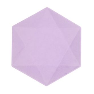 Lila Vert Decor hatszögletű lapostányér 6 db-os 15,8 cm