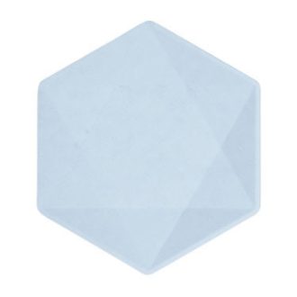 Kék Vert Decor hatszögletű lapostányér 6 db-os 15,8 cm