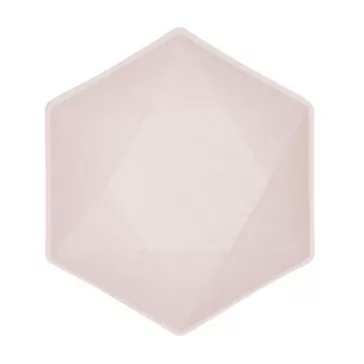   Rózsaszín Vert Decor hatszögletű mélytányér 6 db-os 15,8 cm