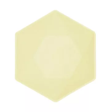   Sárga Vert Decor hatszögletű mélytányér 6 db-os 15,8 cm