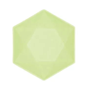 Zöld Vert Decor hatszögletű mélytányér 6 db-os 15,8 cm