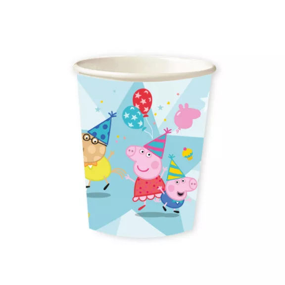 Peppa malac Celebration papír pohár 8 db-os 250 ml Peppa malac Celebration papír pohár 8 db-os 250 ml