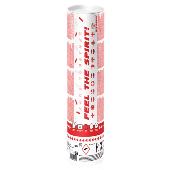Színes Piros Fehér Red/White konfetti kilövő Színes Piros Fehér Red/White konfetti kilövő