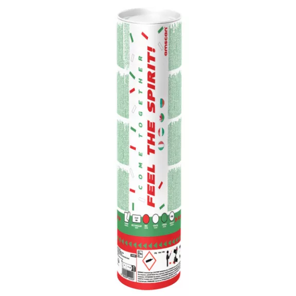 Színes Zöld Fehér Piros Green/White/Red konfetti kilövő Színes Zöld Fehér Piros Green/White/Red konfetti kilövő