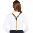 Flitteres Gold felnőtt nadrágtartó, jelmez kiegészítő