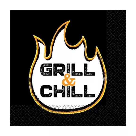 Grill & Chill Black szalvéta 16 db-os 33x33 cm Grill & Chill Black szalvéta 16 db-os 33x33 cm