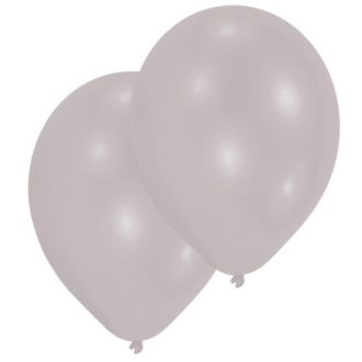   Ezüst Metallic Silver léggömb, lufi 10 db-os 11 inch (27,5cm)