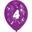 Happy Birthday 4 Ribbon léggömb, lufi 8 db-os 10 inch (25,4cm)