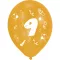 Happy Birthday 9 Ribbon léggömb, lufi 8 db-os 10 inch (25,4cm)