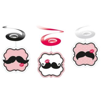 Bajusz Mustache szalag dekoráció 6 db-os szett