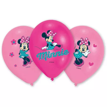 Disney Minnie Pink léggömb, lufi 6 db-os 11 inch (27,5 cm)