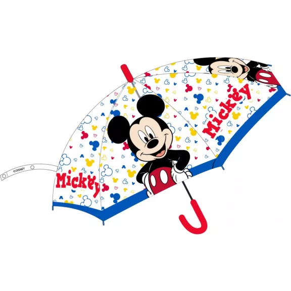 Disney Mickey Toon Town gyerek félautomata átlátszó esernyő Ø74 cm Disney Mickey Toon Town gyerek félautomata átlátszó esernyő Ø74 cm