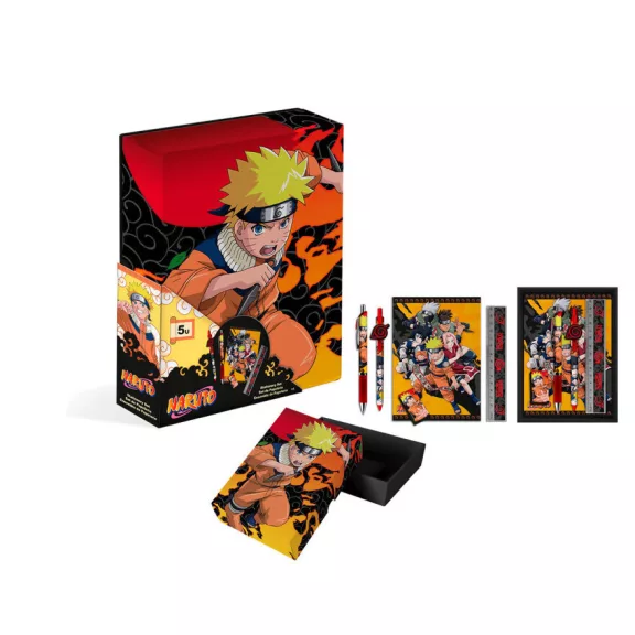 Naruto Academy Ninja 5 db-os írószer szett dobozban Naruto Academy Ninja 5 db-os írószer szett dobozban