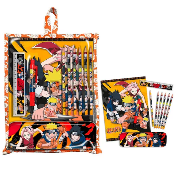 Naruto Ninjas írószer szett tartóval Naruto Ninjas írószer szett tartóval