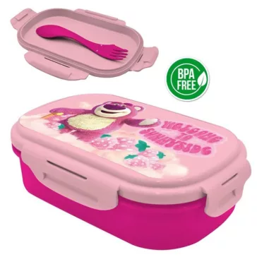   Disney Játékháború Lotso szendvicsdoboz + evőeszköz szett