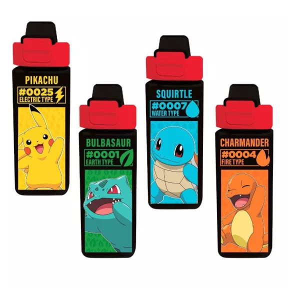 Pokémon Electric square műanyag szívószálas kulacs 500 ml Pokémon Electric square műanyag szívószálas kulacs 500 ml