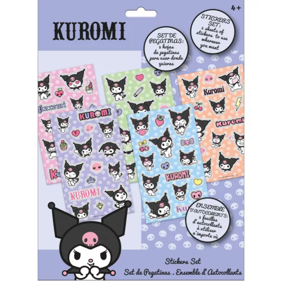 Hello Kitty Kuromi matrica szett 5 ív Hello Kitty Kuromi matrica szett 5 ív