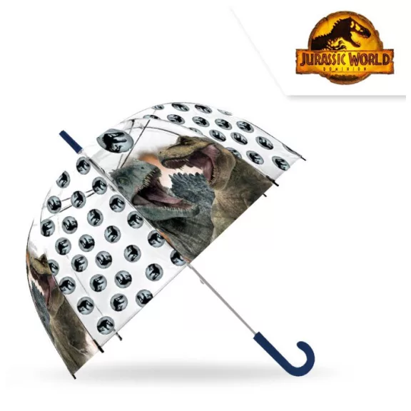 Jurassic World Dominion gyerek átlátszó félautomata esernyő Ø70 cm