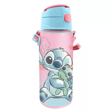   Disney Lilo és Stitch, A csillagkutya Cheeky alumínium szívószálas kulacs akasztóval 600 ml