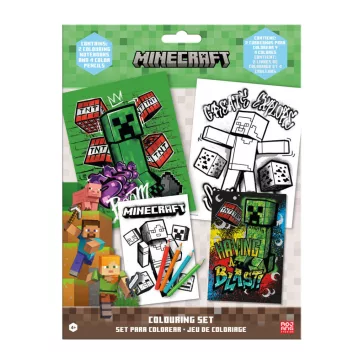 Minecraft Having a Blast színező szett matricával