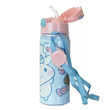   Hello Kitty Cinnamoroll alumínium szívószálas kulacs akasztóval 600 ml