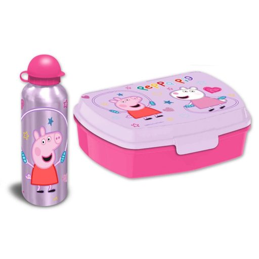 Peppa malac Jump Rope szendvicsdoboz + alumínium kulacs szett