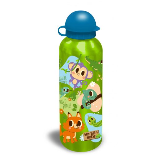 Állatos Into the Forest Green alumínium kulacs ivókupakkal 500 ml