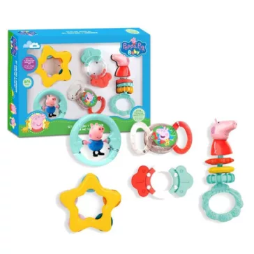 Peppa malac Fun baba csörgő és rágóka szett 5 db-os