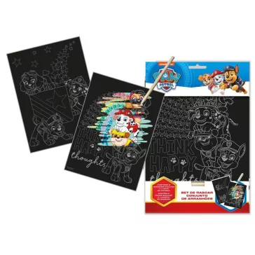 Mancs Őrjárat Happy scratch képkarcoló készlet