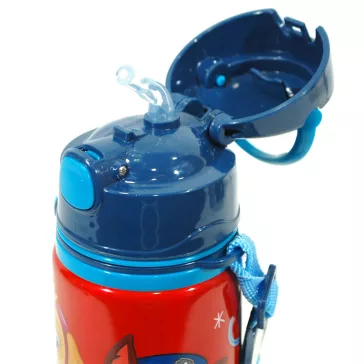   Mancs Őrjárat Red alumínium szívószálas kulacs akasztóval 600 ml
