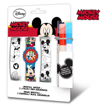   Disney Mickey Fun digitális karóra + színezhető óraszíj szett