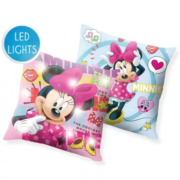   Disney Minnie Style Icon LED világító párna, díszpárna 40x40 cm
