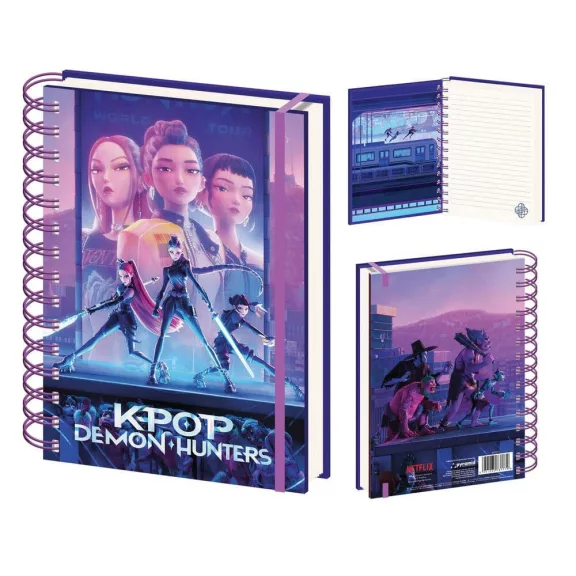 K-pop Démonvadászok World Tour spirál notesz, vonalas füzet A5 K-pop Démonvadászok World Tour spirál notesz, vonalas füzet A5