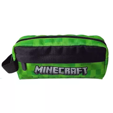 Minecraft Green 2 rekeszes tolltartó 23 cm