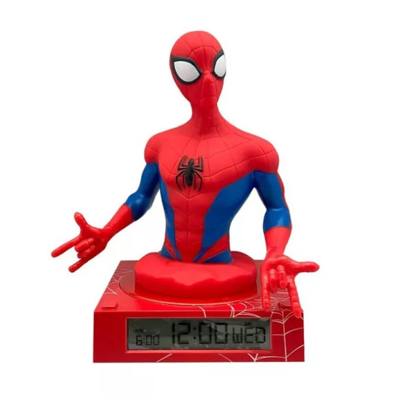 Pókember Warrior 3D éjszakai lámpa és ébresztőóra Pókember Warrior 3D éjszakai lámpa és ébresztőóra